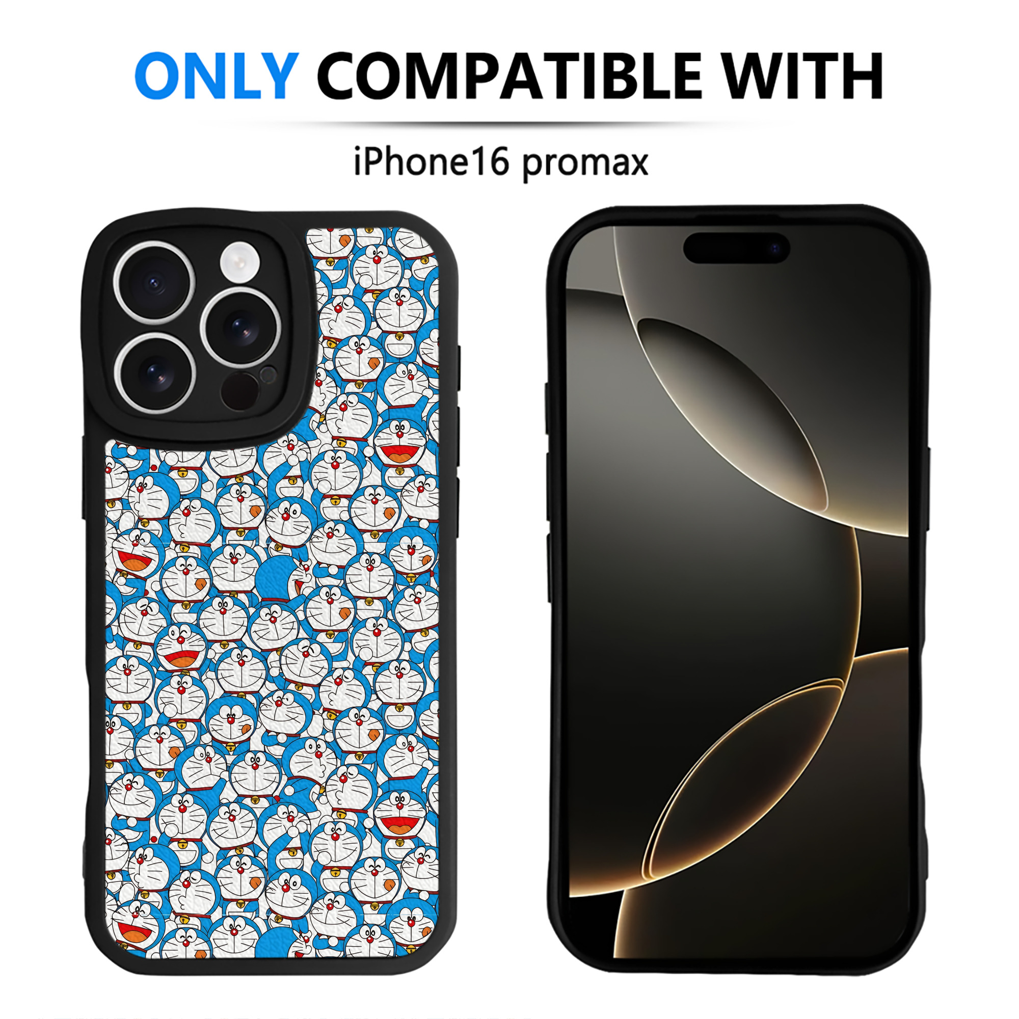 （画像用） ドラえもん Doraemon 【iPhone 16シリーズ対応】シリコンスマホケース（レザー調） 材質：シリコン